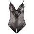 Cottelli plus size mežģīņu bodijs melns - XXXXL
