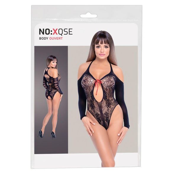 NO:XQSE - Gara piedurkne body kleita - melna (S-L)