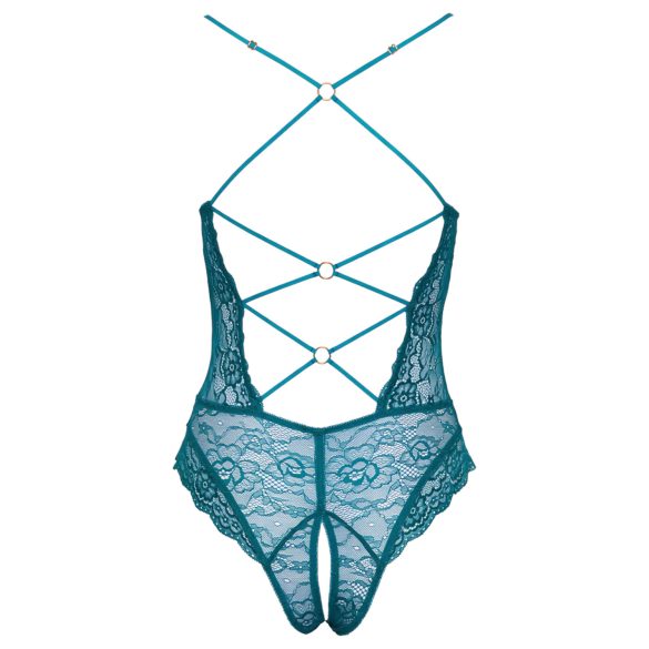 Cottelli - mežģīņu atvērtais ķermenis (zaļš)