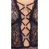Cottelli Curves plus size caurspīdīgs rakstains bodijs melns