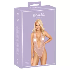 Kissable - mežģīņu bodijs rozā - L/XL