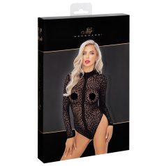 Noir - leoparda raksta, garāmērma T-krekls (melns) - M