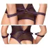 Cottelli Bondage - atvērts bodijs ar roku saitēm (melns) - L