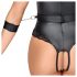 Cottelli Bondage - atvērts krūšu bodijs (melns) - M
