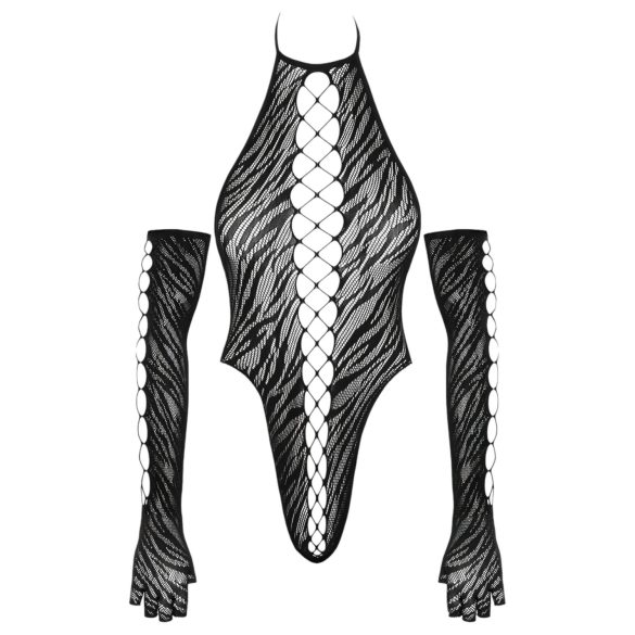 Cottelli - sieviešu bodijs ar cimdiem melns S-L