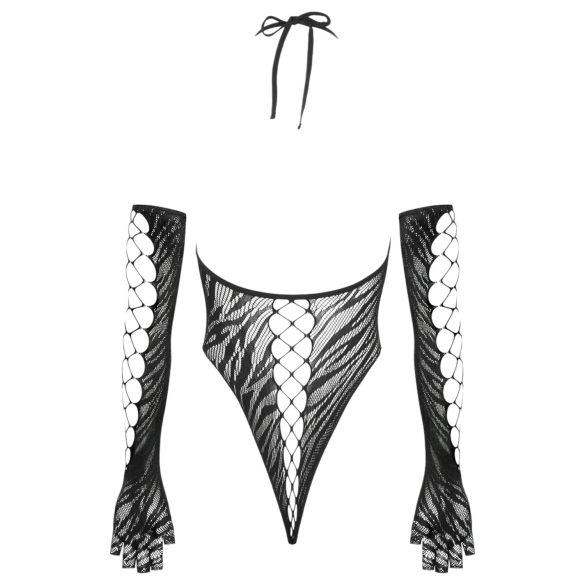 Cottelli - sieviešu bodijs ar cimdiem melns S-L