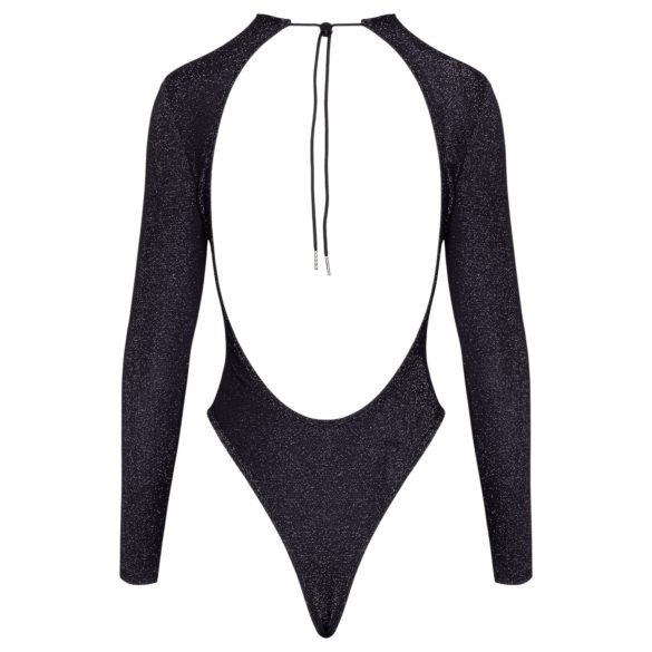 Cottelli - atvērts muguras, mirdzošs bodijs (melns) - L