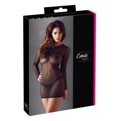 Cottelli - caurspīdīga kleita melna - M