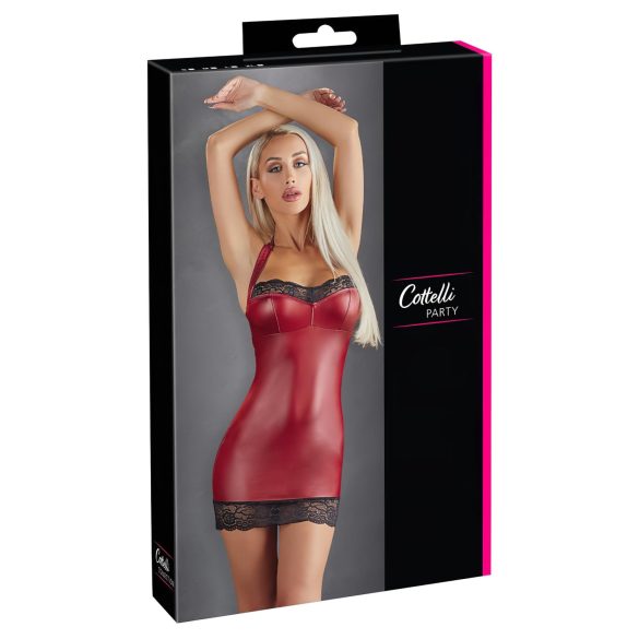 Cottelli - spīdīga minikleita (sarkanā) - XL