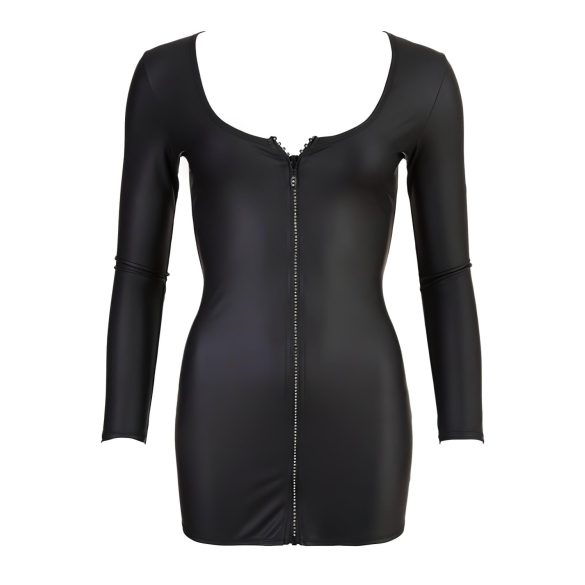 Cottelli - sieviešu mini kleita ar rāvējslēdzēju un rhinestones melna