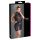 Cottelli Plus Size - spīdīga šifona kleita (melna) - 2XL