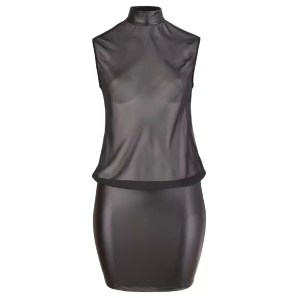 Cottelli plus size sieviešu spīdīga šifona kleita melna - 3XL