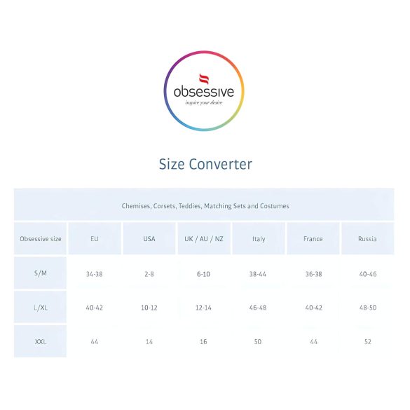 Obsessive Heartina - sieviešu naktskleita un string biksītes sarkanā krāsā