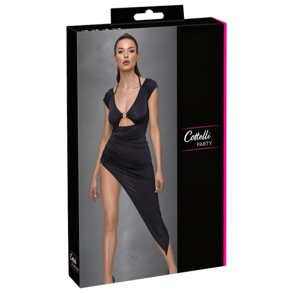 Cottelli Party - sieviešu asimetrisks kleita ar gredzenu melna