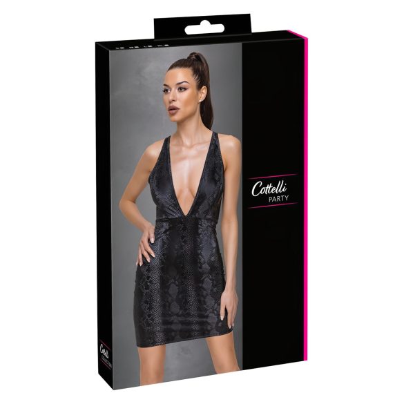 Cottelli Party - čūskas raksta kleita (melna)