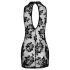 Noir - rozā bezpiedurkņu mini kleita (melna)