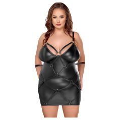 Cottelli plus size kleita ar aproci melna