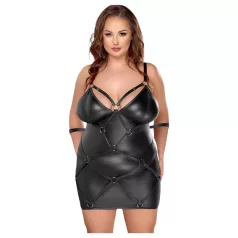 Cottelli plus size kleita ar aproci melna