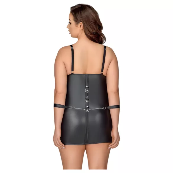 Cottelli plus size kleita ar aproci melna