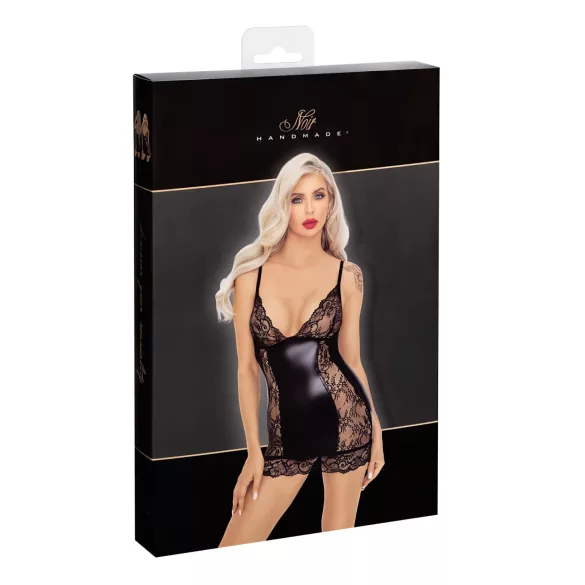 Noir - mini kleita ar caurspīdīgām sānu daļām (melna) - L