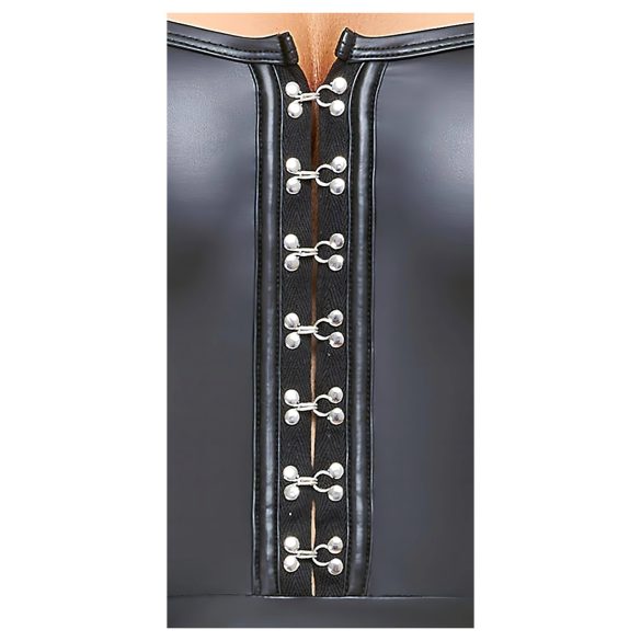 Cottelli - spīdīga minikleita ar plisētu svārku melna