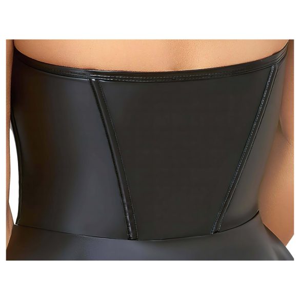 Cottelli - spīdīga minikleita ar plisētu svārku melna