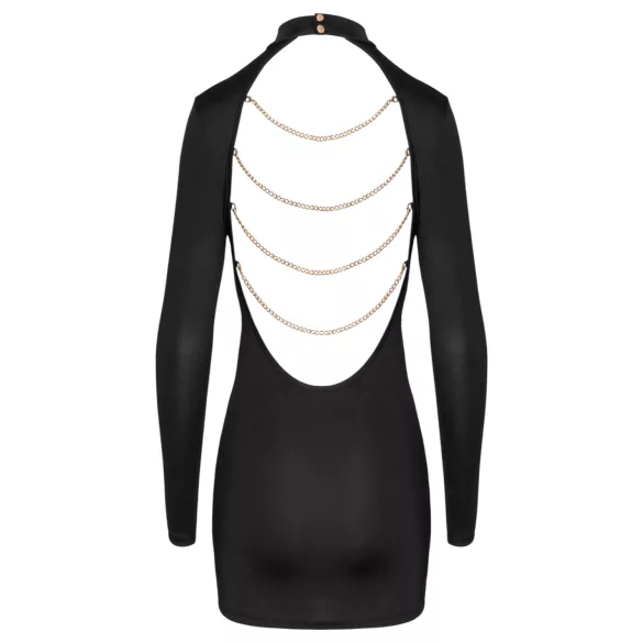 Cottelli - mini kleita ar atvērtu muguru un ķēdēm, melna - L