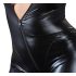 Cottelli Plus Size - spīdīgs ilgārmu ballītes tērps (melns) - 4XL
