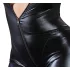 Cottelli plus size sieviešu spīdīgs garroku kombinezons melns - 4XL