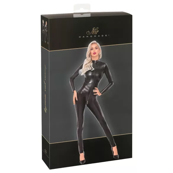 Noir - sieviešu garš jumpsuits ar čūskādas rakstu melns - M