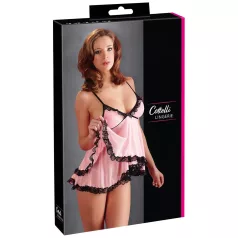 Cottelli - babydoll ar volāniem sievietēm melns - XL