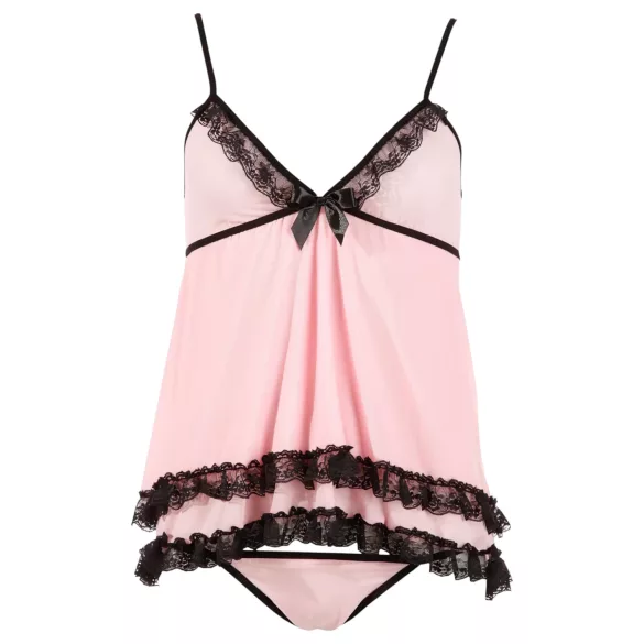 Cottelli - babydoll ar volāniem sievietēm melns - XL
