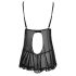 Cottelli - Viegla, mežģīņota babydoll (melna) - L