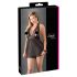Cottelli Plus Size - mežģīņu viegls babydolls (melns)