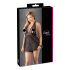 Cottelli Plus Size - mežģīņu viegls babydolls (melns)