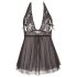 Cottelli Plus Size - mežģīņu viegls babydolls (melns)