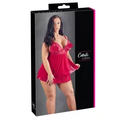 Cottelli plus size babydoll ar mežģīnēm sarkans