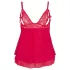 Cottelli plus size babydoll ar mežģīnēm sarkans - 2XL