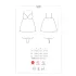 Obsessive Luvae - sieviešu naktskleita ar ziedu un strasām, tanga, melna - L/XL