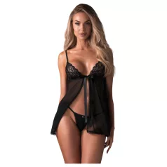 Obsessive babydoll komplekts ar mežģīnēm melns - M/L