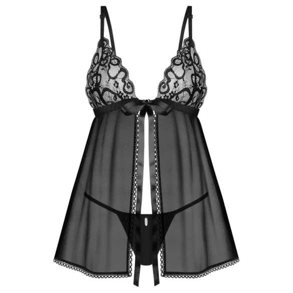 Obsessive babydoll komplekts ar mežģīnēm melns