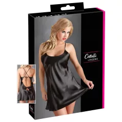 Cottelli - satīna naktskleita sievietēm melna - XL