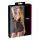 Cottelli Plus Size - mežģīņu caurspīdīga naktskrekls (melns)