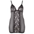 Cottelli plus size mežģīņu caurspīdīga naktskrekls melns - 2XL