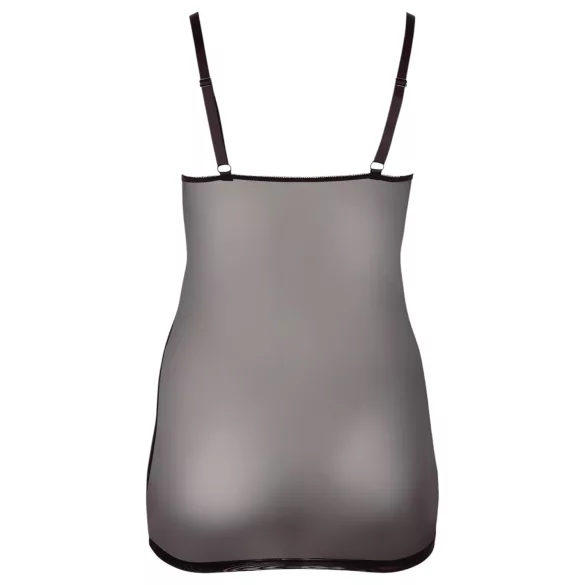 Cottelli plus size mežģīņu caurspīdīga naktskrekls melns - 2XL