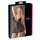 Cottelli Plus Size - mežģīņu caurspīdīga naktskrekls (melns) - 3XL