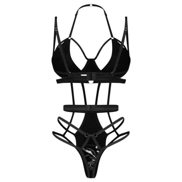 Obsessive sieviešu bodijs ar lencēm melns - L/XL