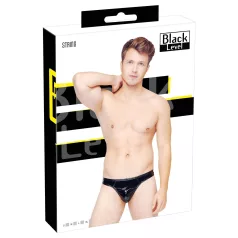 Black Level - vīriešu stringi klasiskie lakoti melni - M