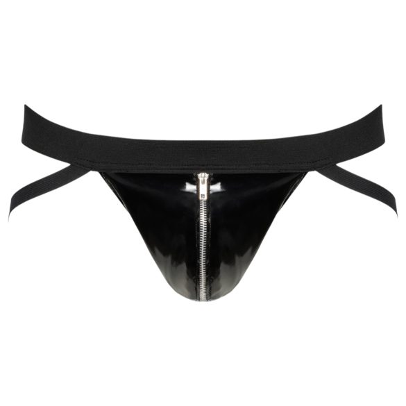 Black Level - vīriešu jockstrap biksītes ar rāvējslēdzēju melnas