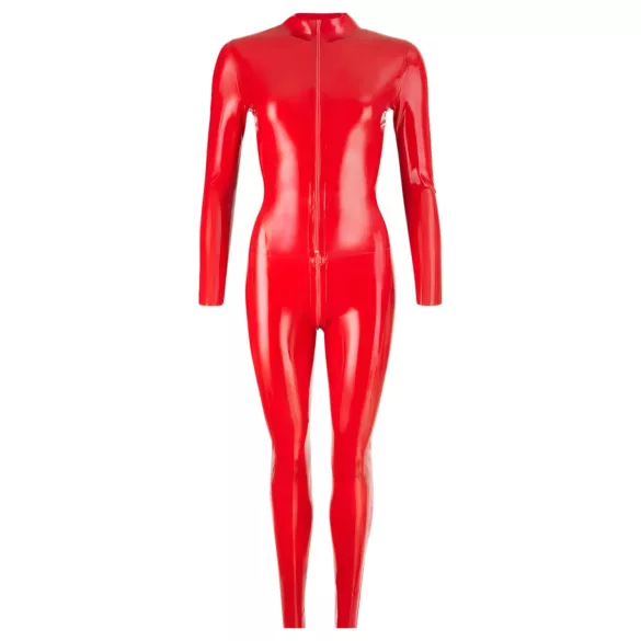 Latex sieviešu kombinezons ar garām piedurknēm (sarkans)